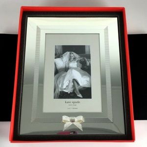 New Kate Spade Photo Picture Frame Silverplt Gift